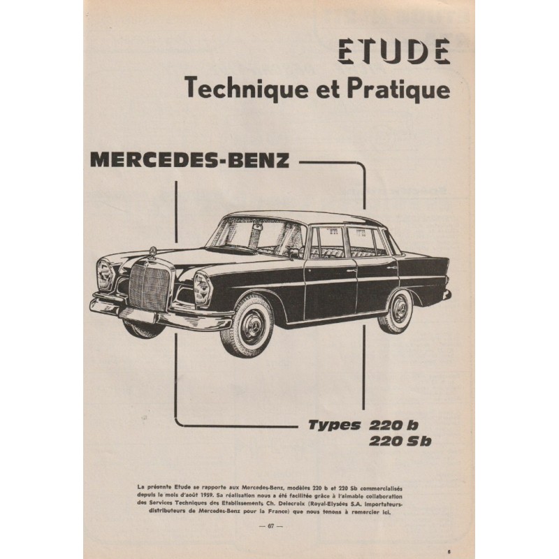 Revue technique mercedes benz - Équipement auto