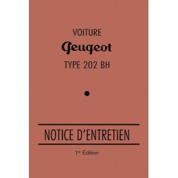 Notice d' Entretien 202  BH...