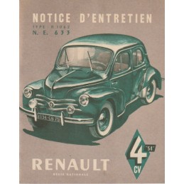 Notice d' Entretien  1954