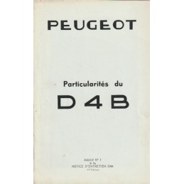 Notice d' Entretien  D4B 1960