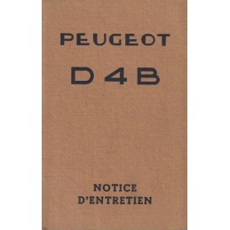 Notice d' Entretien  D4B 1960