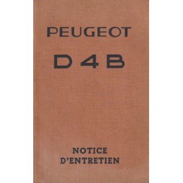 Notice d' Entretien  D4B 1963