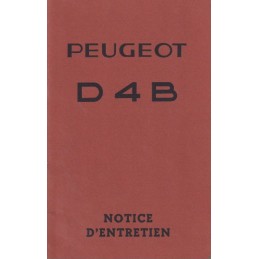 Notice d' Entretien  D4B 1964