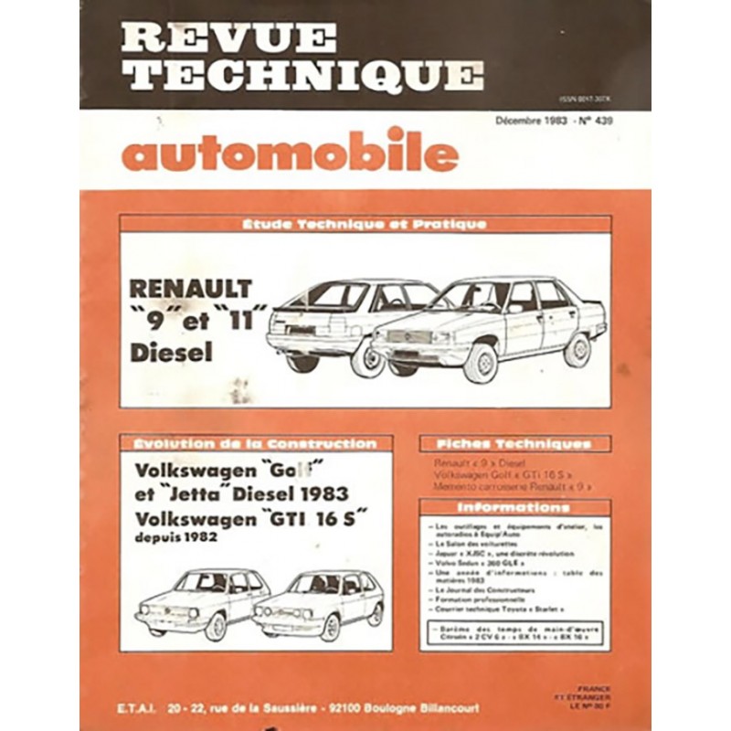 Revue Technique R 9 / R 11 Diesel Revue Technique R 9 / R 11 Diesel