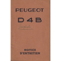 Notice d' Entretien  D4B 1962