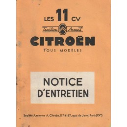 Notice Entretien 11  1955