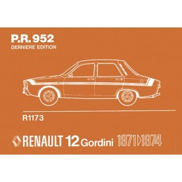 Catalogue de Pieces  R12 Gordini