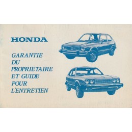 Carnet Garantie 1972 / 1979