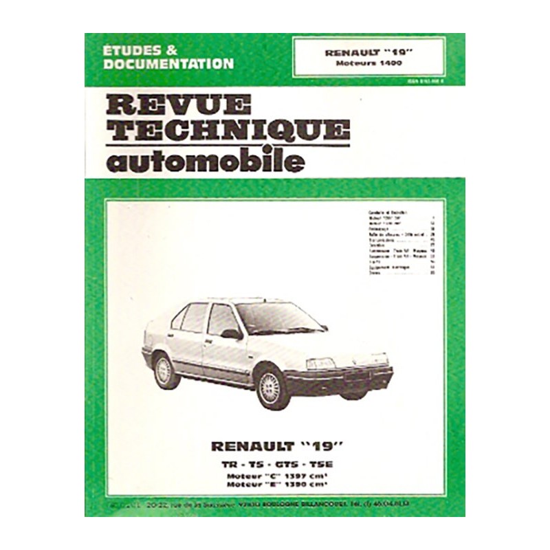 Revue Technique 1989 Revue Technique 1989
