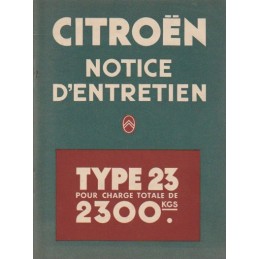 Notice d' Entretien  1935