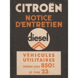 Notice d' Entretien  1938