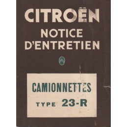 Notice d' Entretien  1949