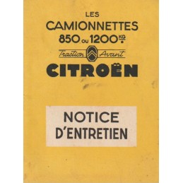 Notice d' Entretien  1955