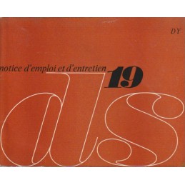 Notice Entretien  DS 19 1966