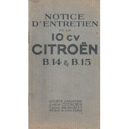 Notice d' Entretien B14 /...