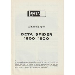 Notice Entretien Spider 1975