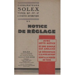 Carburateurs Types BF-FF-IF