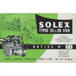 Carburateur Type 22 & 26 VBN