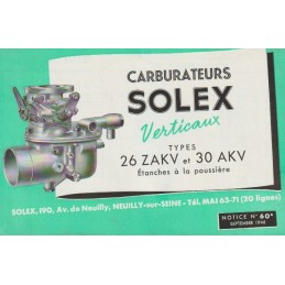 Carburateur Type 26ZAKV/30AKV