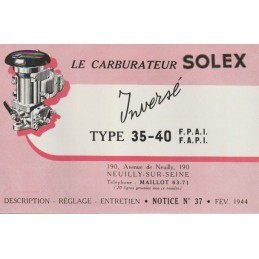 Carburateur Type 35 & 40 FPAI