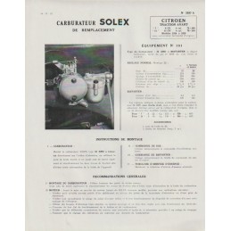 Fiche Technique Solex  30 AHD