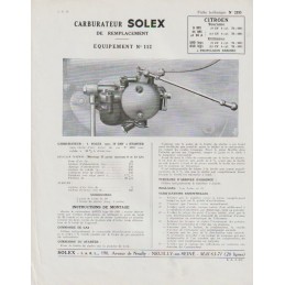 Fiche Technique Solex 30 GHF