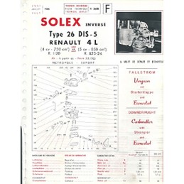 Fiche Technique Solex 26 DIS-5