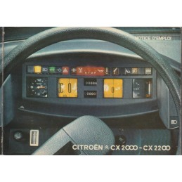Notice d' Entretien CX 2000...