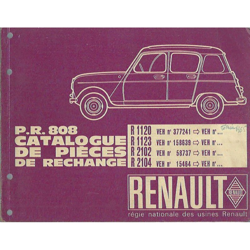 Catalogue de Pieces 1964