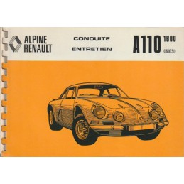 Notice Entretien A110 1600 Si