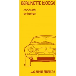 Notice Entretien A110 1600 SX