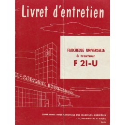 Notice Entretien Faucheuse...