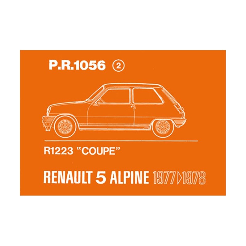 Catalogue de Pieces Alpine Coupe