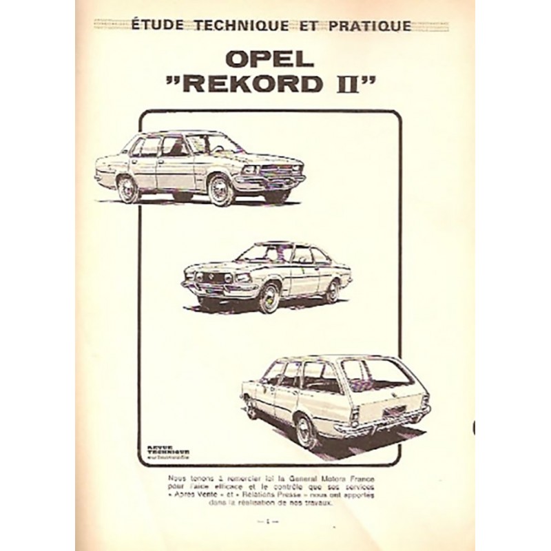Revue Technique Rekord II Revue Technique Rekord II