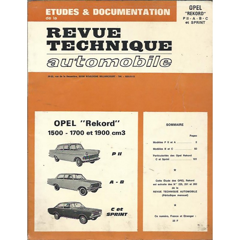 Revue Technique Rekord A / B / C Revue Technique Rekord A / B / C