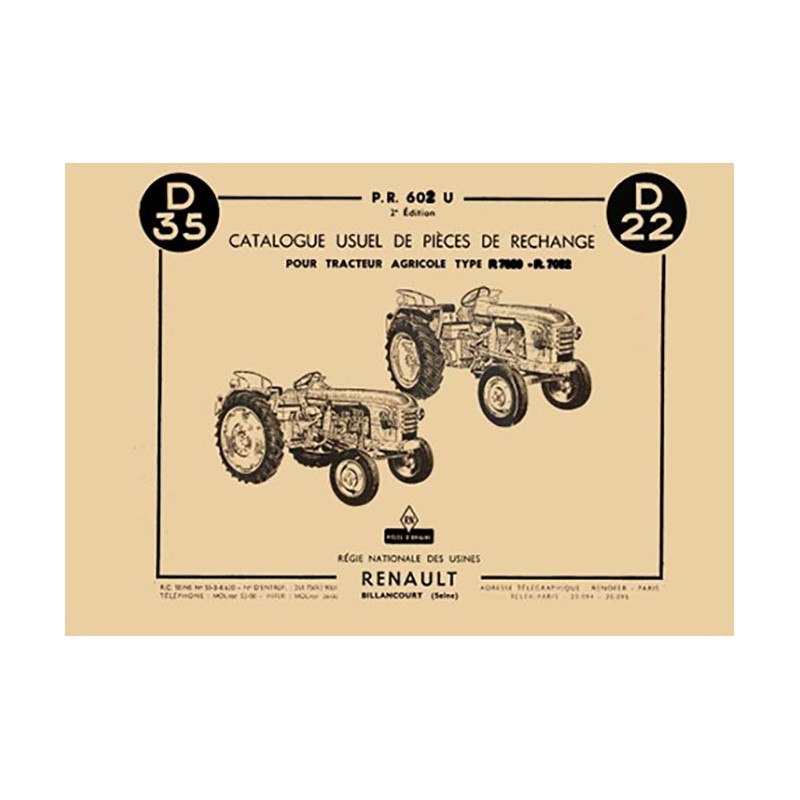 Catalogue Pieces D35 / D22 Catalogue Pieces D35 / D22