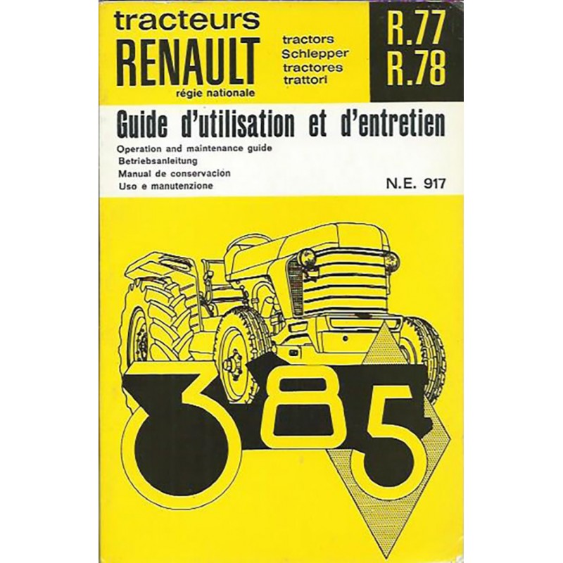 Notice Entretien R.77 / R.78 Notice Entretien R.77 / R.78