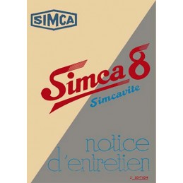 Notice d' Entretien Simca 8 1100