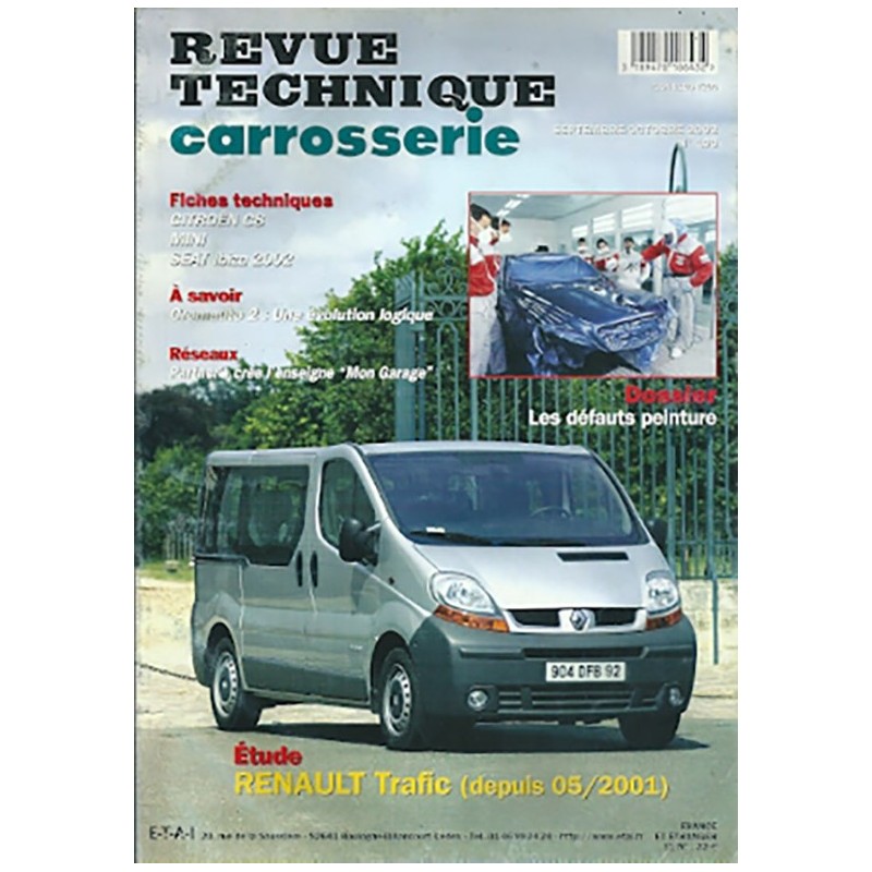 RENAULT TRAFIC 2 TRAFIC II MANUEL ATELIER / RÉPARATION REVUE TECHNIQUE