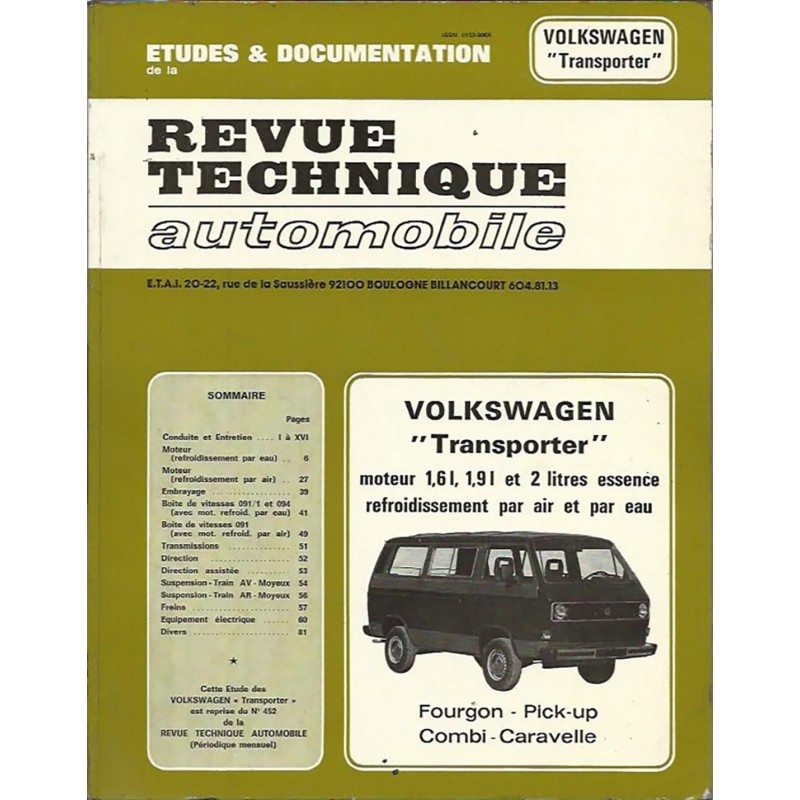 Revue Technique 1985 Revue Technique 1985