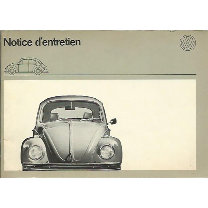 Notice d' Entretien 1970 Notice d' Entretien 1970