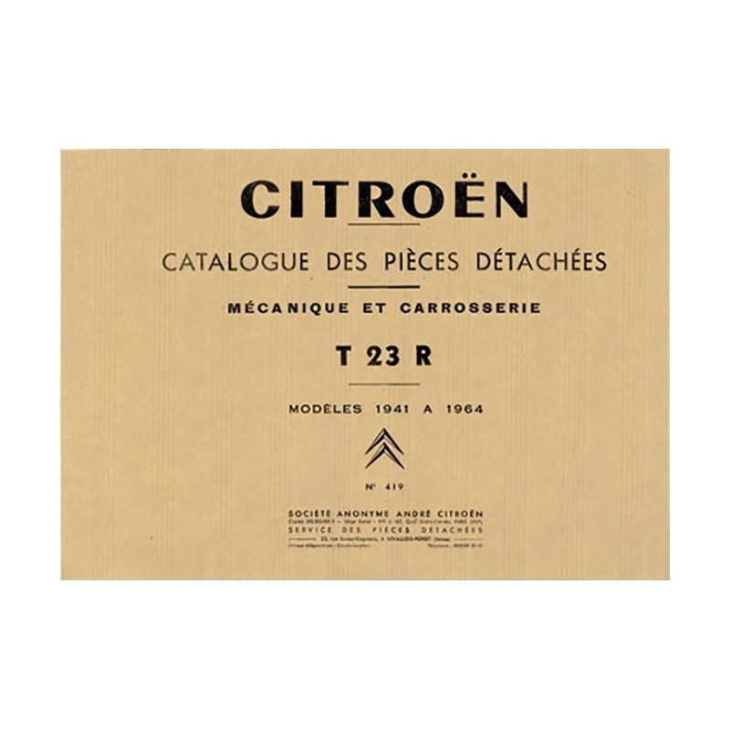 Catalogue Pieces Detachees 1964 Catalogue Pieces Detachees 1964