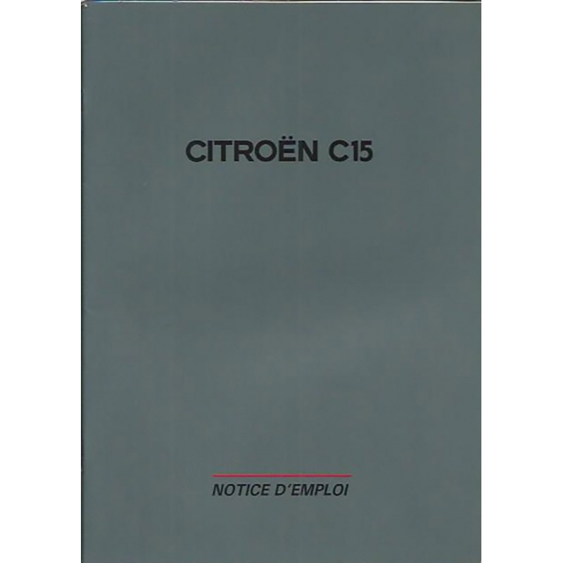 Notice d' Entretien C 15 Notice d' Entretien C 15
