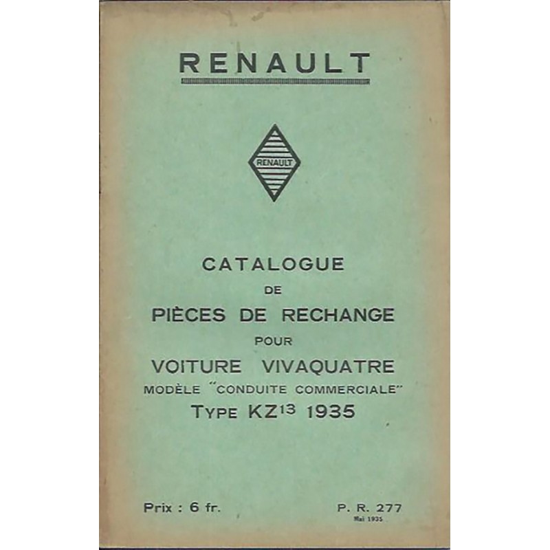 Catalogue de Pieces KZ 13 Catalogue de Pieces KZ 13