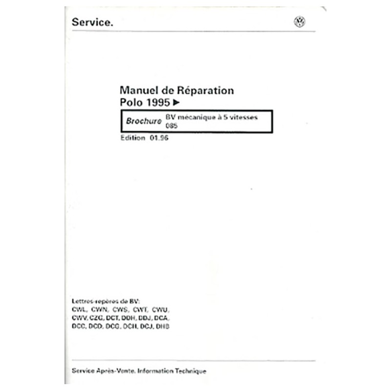 Manuel Reparation BV Meca 085
