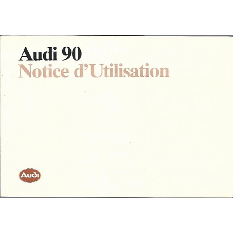 Notice d' Entretien 1987