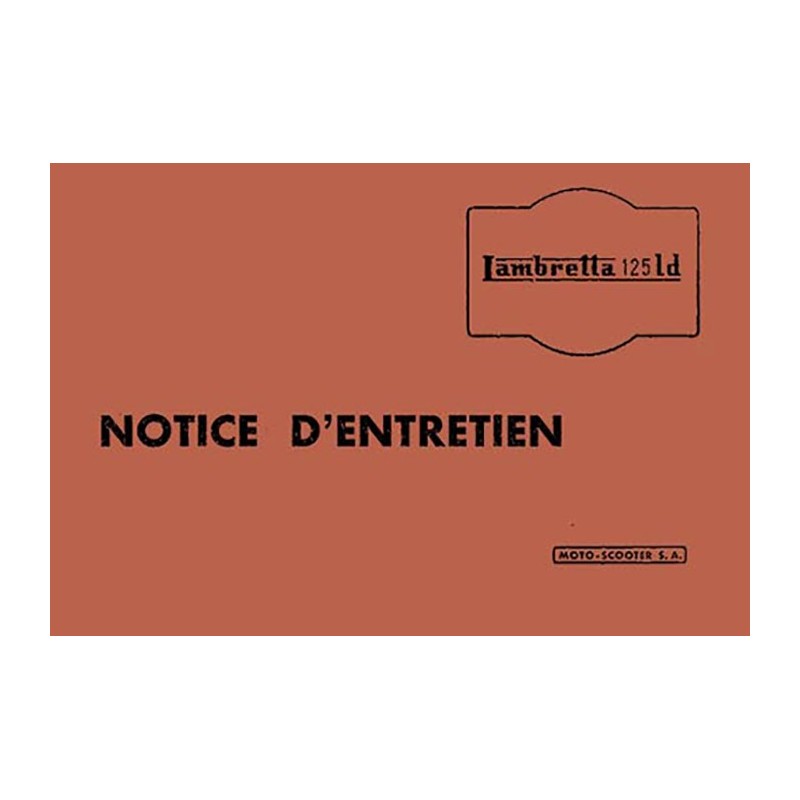 Notice Entretien Lambretta LD