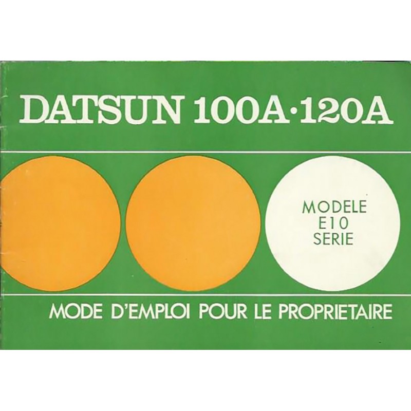 Notice d' Entretien 100A / 120A Notice d' Entretien 100A / 120A
