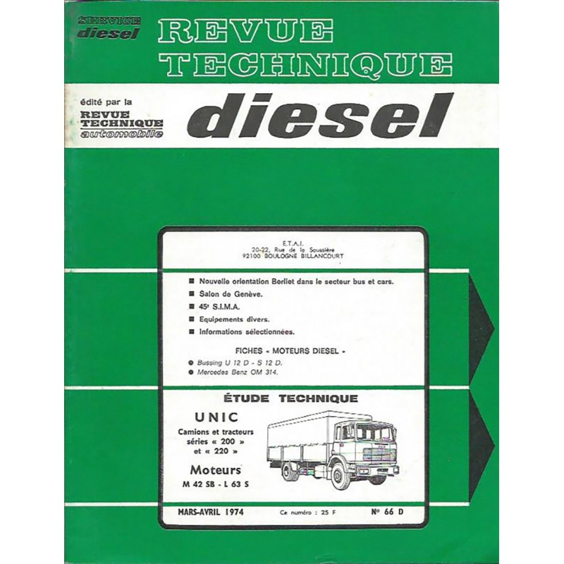 Revue Technique Diesel 1974