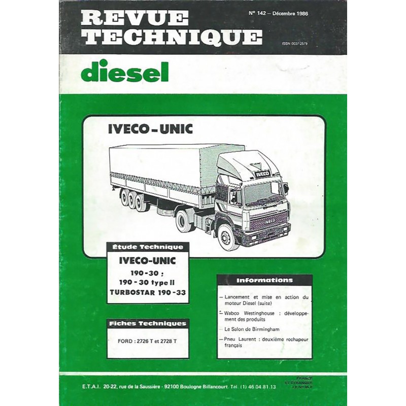 Revue Technique Diesel 1986 Revue Technique Diesel 1986